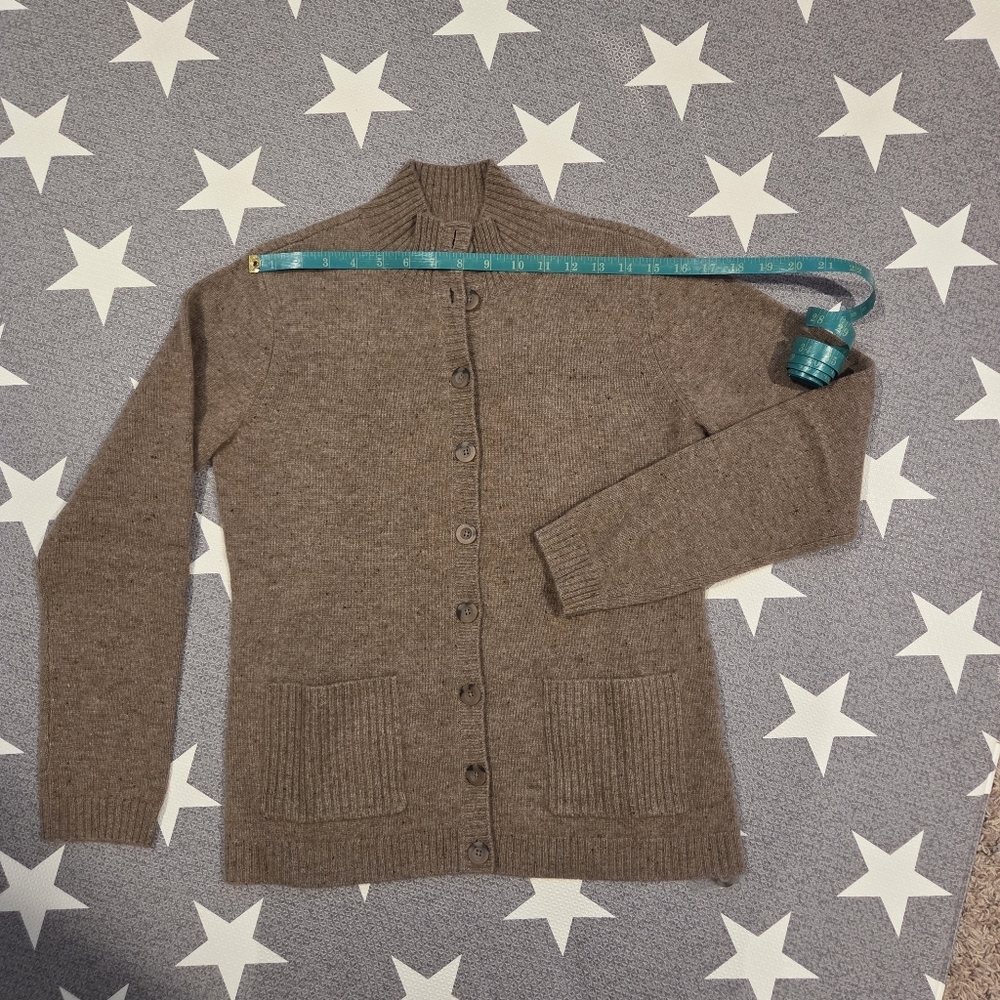 Orvis 100% Cashmere Button Front Cardigan Tan Women S - Picture 6 of 6